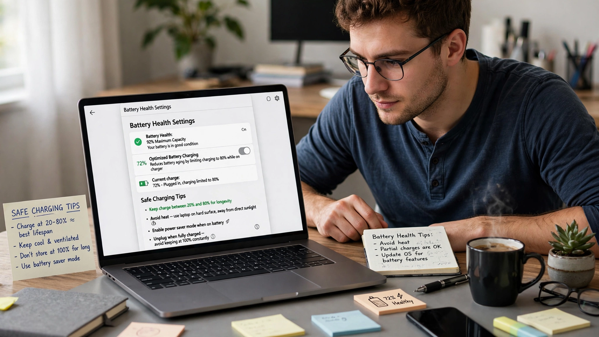 How to Use Laptop Battery Health Safely