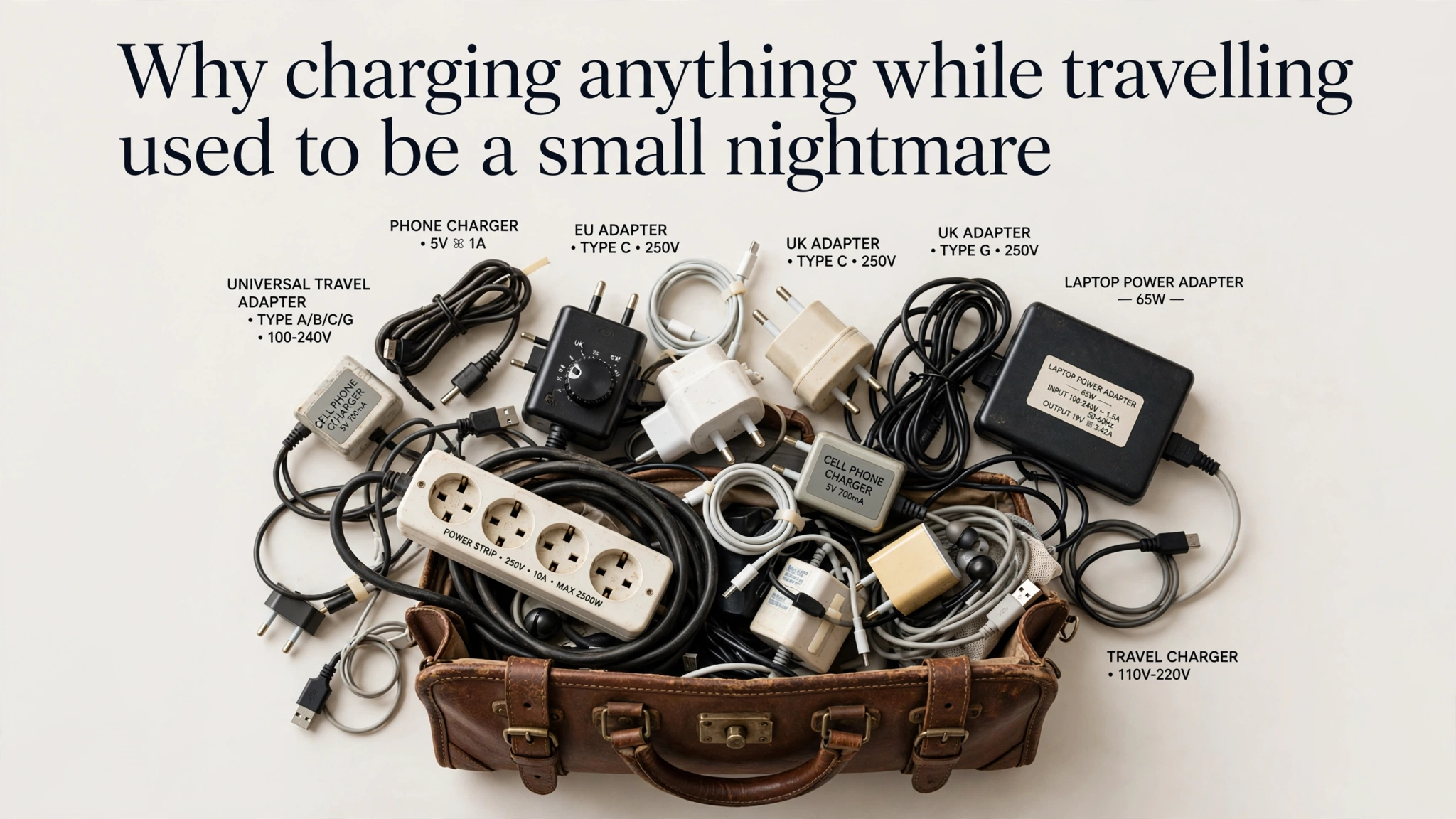 Why charging anything while travelling used to be a small nightmare