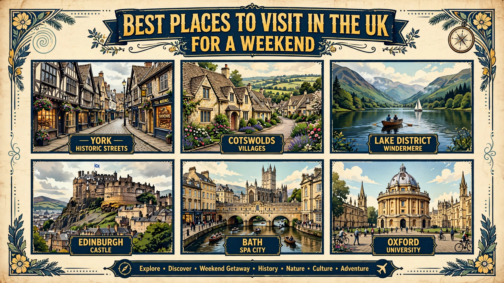 Best Places to Visit in the UK for a Weekend
